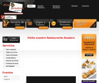 Airesperuanos.com.co(Aires Peruanos productos y servicios) Screenshot