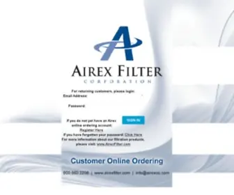 Airexco.com(Airex Replacement Air Filters) Screenshot