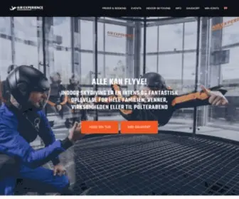 Airexperience.dk(Prøv Indoor Skydiving hos Copenhagen Air Experience) Screenshot