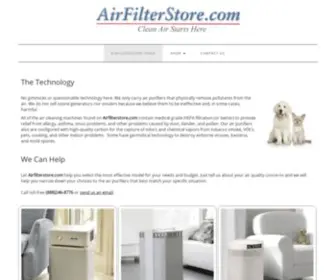 Airfilterstore.com(Air Purifiers and Vacuum Cleaners for Allergies) Screenshot