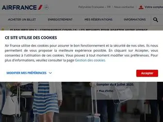 Airfrance.pf(Air France Site officiel) Screenshot