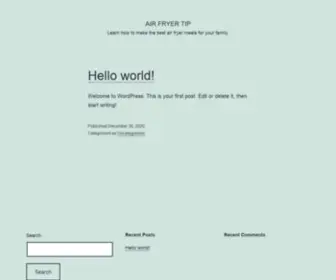 Airfryertip.com(Learn how to make the best air fryer meals for your family) Screenshot