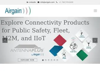 Airgain.com(Wireless Technologies and Connectivity Solutions) Screenshot