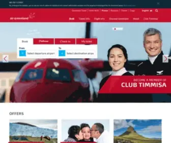 Airgreenland.com(Book your flight to Greenland at) Screenshot