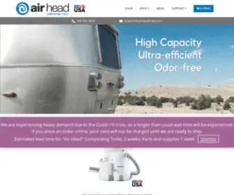 Airheadtoilet.com(Air Head Composting Toilet) Screenshot