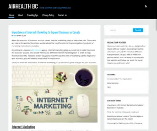 Airhealthbc.ca(Contact Support) Screenshot
