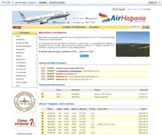 Airhispania.com(Líneas Aéreas Virtuales) Screenshot