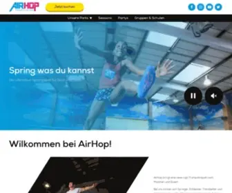 Airhoppark.de(AirHop Trampolinparks Deutschland) Screenshot