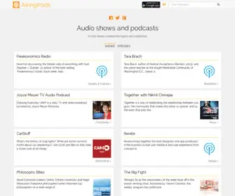 Airingpods.com(Audio shows and podcasts) Screenshot