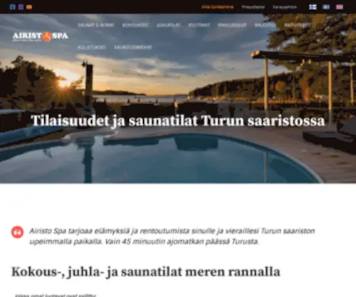 Airistospa.fi(Kokoukset, Juhlat & Saunatilat Turku) Screenshot