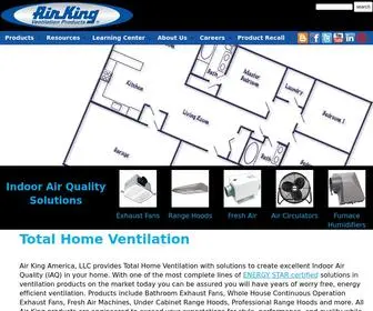 Airkinglimited.com(Air King Ventilation Products) Screenshot