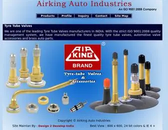 Airkingtyrevalves.com(Tyre Tube Valves) Screenshot