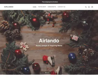 AirlandoStore.com(Novel, Unique & Inspiring Items) Screenshot