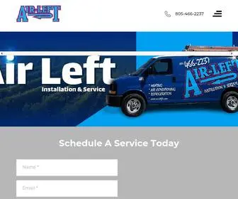 Airleft.com(Atascadero, CA Heating and Cooling Services) Screenshot