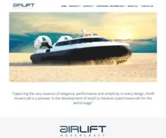 Airlifthovercraft.com(Airlift Hovercraft) Screenshot