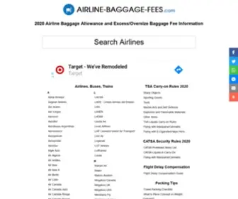 Airline-Baggage-Fees.com(Airline Baggage FeesChecked Baggage) Screenshot