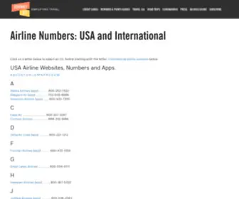 Airlinenumbers.com(Airline Numbers) Screenshot