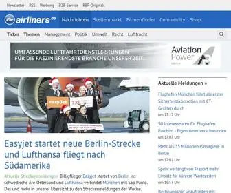 Airliners.de(Luftverkehrs-Nachrichtenportal) Screenshot