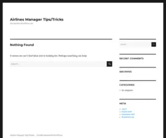 Airlines-Manager.info(Just another WordPress site) Screenshot