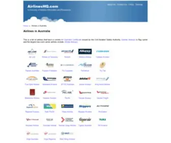 Airlineshq.com(Major Passenger Airlines in United States (USA)) Screenshot