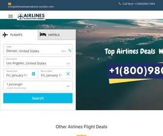 Airlinesreservations-Number.com(Airline Reservations) Screenshot