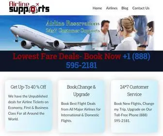 Airlinesupports.com(Book Cheap Flight Tickets) Screenshot