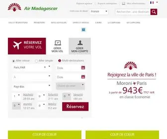 Airmadagascar.com(Site officiel Air Madagascar) Screenshot