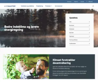 Airmaster.dk(Airmaster decentral ventilation) Screenshot