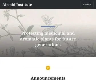 Airmidinstitute.org(Protecting medicinal and aromatic plants for future generations) Screenshot