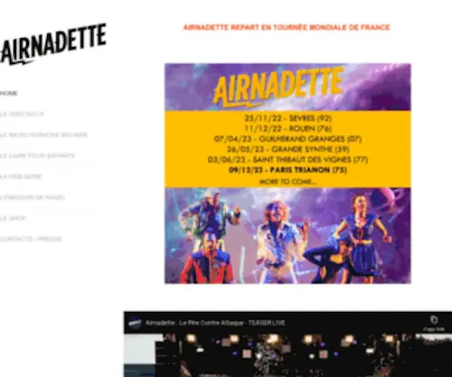 Airnadette.com(Airnadette) Screenshot