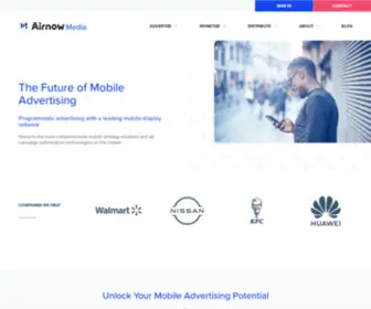 Airnowmonetization.com(Mobile Advertising & Growth Platform) Screenshot