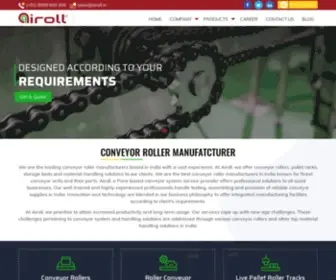Airoll.in(Conveyor Roller System Manufacturers/Suppliers in India) Screenshot