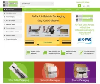 Airpacksystems.com(Inflatable packaging from AirPack) Screenshot