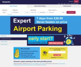 Airparks.co.uk(Airport parking deals) Screenshot