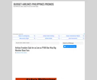 Airphilexpress.ph(Airlines Philippines Promos) Screenshot