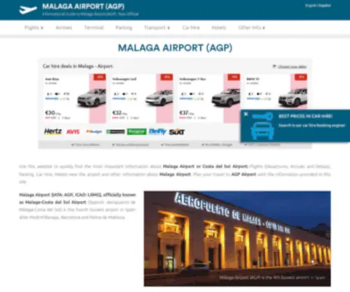 Airport-Malaga.com(Airport Malaga) Screenshot