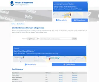 Airportarrivalsdepartures.com(Worldwide Airport Arrivals & Departures) Screenshot
