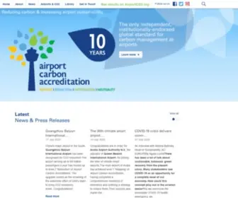 Airportcarbonaccreditation.org(Airport Carbon Accreditation) Screenshot