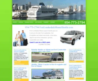 Airportcruiseportshuttle.com(Fort Lauderdale Airport cruise port shuttle) Screenshot