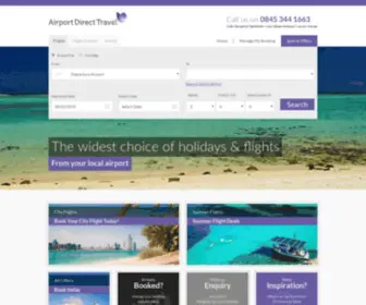 Airportdirecttravel.co.uk(Book cheap holidays and flights from all UK airports with Airport Direct Travel Ltd) Screenshot