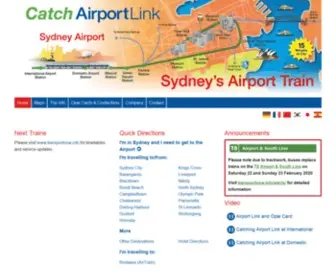 Airportlink.com.au(Sydney’s Airport Train) Screenshot