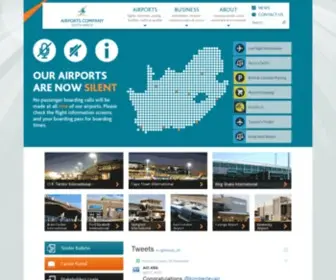 Airports.co.za(Airports Company South Africa) Screenshot