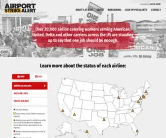 Airportstrikealert.org(Airport Strike Alert) Screenshot