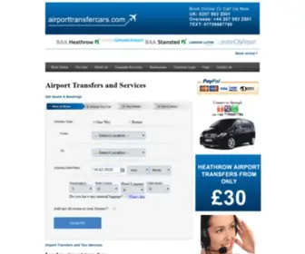 Airporttransfercars.com(Airport Transfers and Taxi Services) Screenshot