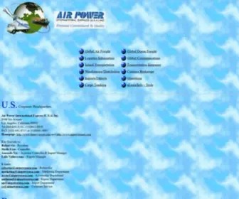 Airpowerusa.com(Air Power International Express) Screenshot