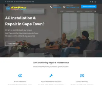 Airpro.co.za(Air Conditioning & Refrigeration Cape Town) Screenshot