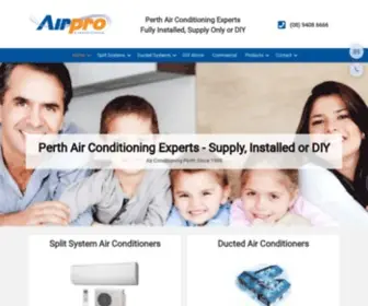 Airproperth.com.au(Air Conditioning Perth) Screenshot