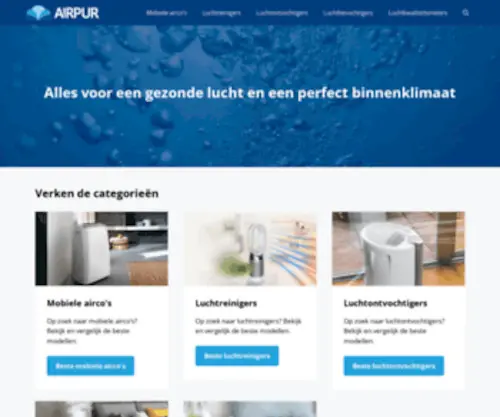 Airpur.nl(Een gezonde lucht en een perfect binnenklimaat) Screenshot