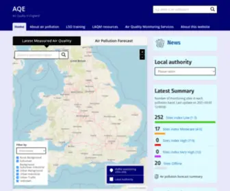 Airqualityengland.co.uk(Air Quality in England) Screenshot