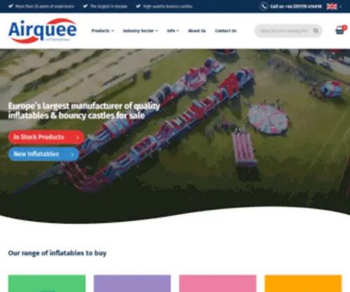 Airquee.co.uk(Airquee Inflatables) Screenshot